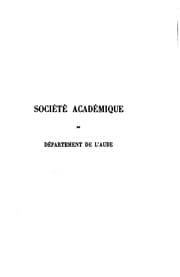 Tapa de Mémoires de la Société académique d'agriculture, des sciences, arts et ...