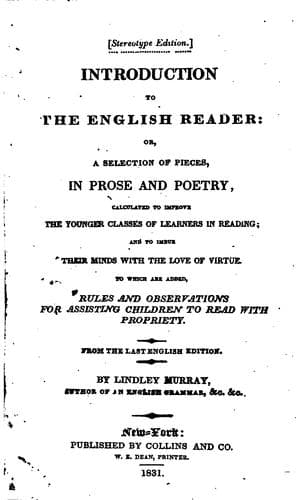 Tapa de introduction to the english reader