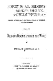 Tapa de History of All Religions: Containing a Statement of the Origin, Development ..