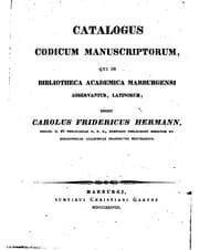 Tapa de Catalogus codicum manuscriptorum, qui in bibliotheca academica Marburgensi ..
