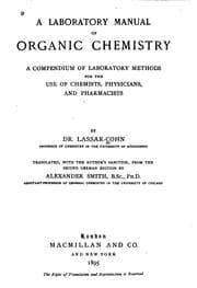 Tapa de A Laboratory Manual of Organic Chemistry: A Compendium of Laboratory Methods ...