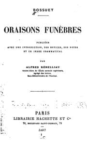 Tapa de ... Oraisons funèbres