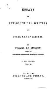 Tapa de Essays on philosophical writers and other men of letters