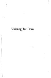 Tapa de Cooking for Two: A Handbook for Young Housekeepers
