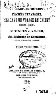 Tapa de Souvenirs, impressions, pensées et paysages, pendant un voyage en orient ..