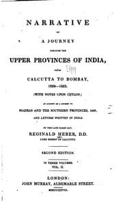 Tapa de Narrative of a Journey Through the Upper Provinces of India, from Calcutta to Bombay, 1824-1825 ..