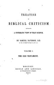 Tapa de A Treatise on Biblical Criticism: Exhibiting a Systematic View of that Science