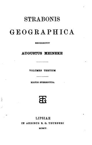 Tapa de Strabonis Geographica