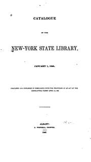 Tapa de Catalogue of the New York State Library. January 1, 1846
