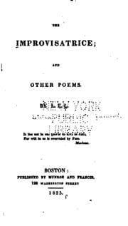 Tapa de The Improvisatrice: And Other Poems