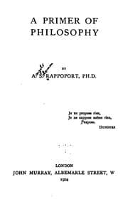 Tapa de A Primer of Philosophy