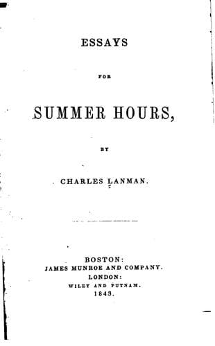 Tapa de Essays for summer hours