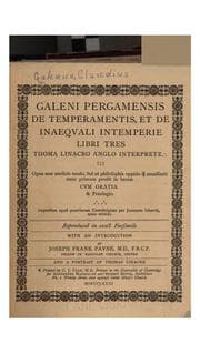 Tapa de Galeni Pergamensis De temperamentis