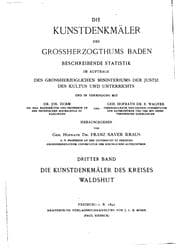 Tapa de Die Kunstdenkmäler des Kreises Waldshut