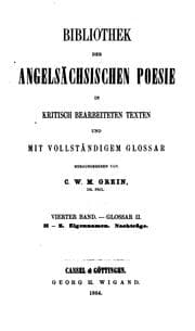 Tapa de Bibliothek der angelsächsischen Poesie in Kritisch bearbeiteten Texten und mit vollständigem Glossar
