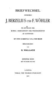 Tapa de Briefwechsel zwischen J. Berzelius und F. Wöhler