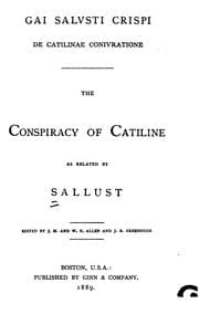 Tapa de Gai Salvsti Crispi De Catilinae conivratione: the conspiracy of Catiline