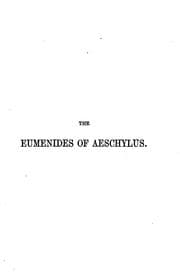 Tapa de The Eumenides of Aeschylus, with brief Engl. notes by F.A. Paley