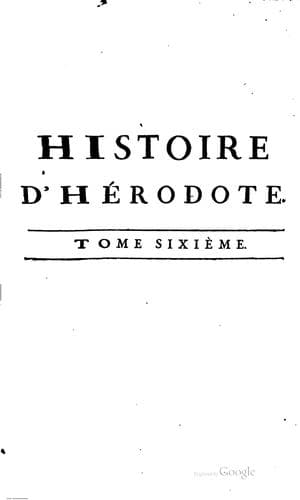 Tapa de Histoire d'Hérodote