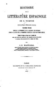 Tapa de Histoire de la littérature espagnole de G. Ticknor