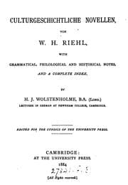 Tapa de Culturgeschichtliche Novellen [from Geschichten aus alter Zeit], with grammatical, philological ..