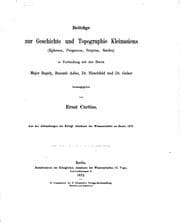 Tapa de Beiträge zur Geschichte und Topographie Kleinasiens(ephesos, Pergamon, Smyrna, Sardes) in ...