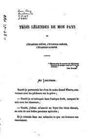 Tapa de Trois légendes de mon pays, ou, L'évangile ignoré, l'évangile préché, l'évangile accepté ..