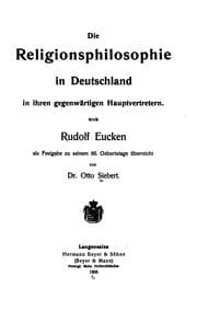 Tapa de Die Religionsphilosophie in Deutschland in ihren gegenwärtigen Hauptvertretern: In ihren ..