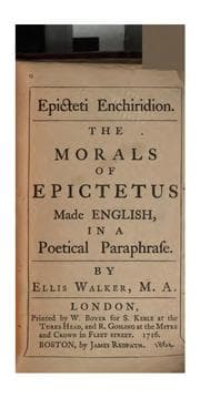 Tapa de Epicteti Enchiridion: The Morals of Epictetus, Made English in a Poetical Paraphrase