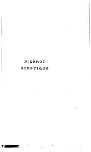 Tapa de Pierrot sceptique: pantomime