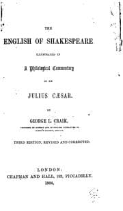 Tapa de The English of Shakespeare Illustrated in a Philological Commentary on His Julius Cæsar: Ed ..