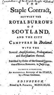 Tapa de The Staple Contract, Betwixt the Royal Burrows of Scotland, and the City ...