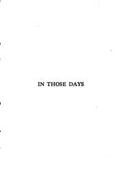Tapa de In Those Days: The Story of an Old Man