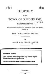 Tapa de 1673. 1899. History of the Town of Sunderland, Massachusetts
