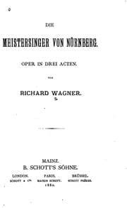 Tapa de Die Meistersinger von Nürnberg
