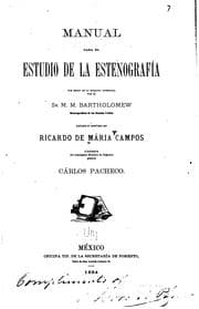 Tapa de Manual para el estudio de la estenografía por medio de la máquina inventada ...