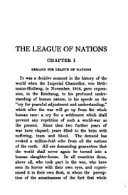 Tapa de The League of Nations: The Way to the World's Peace