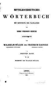 Tapa de Mittelhochdeutsches Wörterbuch: Mit Benutzung des Nachlasses
