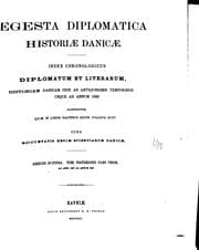 Tapa de Regesta diplomatica historiae danicae: Index chronologicus diplomatum et literarum, historiam ...