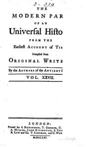 Tapa de An Universal history, from the earliest account of time