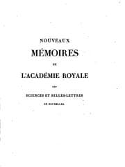 Tapa de Mémoires de l'Académie royale des sciences: des lettres et des beaux-arts de Belgique. Tome Ier ...
