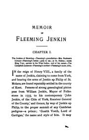Tapa de Memoir of Fleeming Jenkin: Record of a Family of Engineers