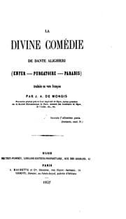 Tapa de La divine comédie de Dante Alighieri, tr. en vers fr. par J.A. de Mongis