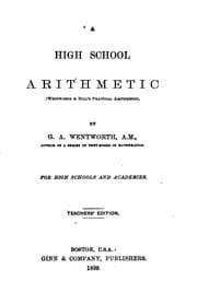 Tapa de A high school arithmetic