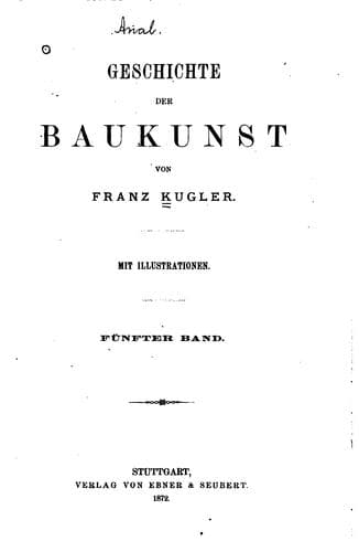 Tapa de Geschichte der Baukunst
