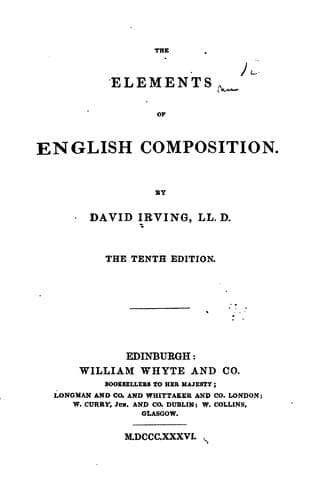 Tapa de The Elements of English Composition