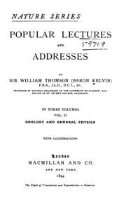 Tapa de Popular Lectures and Addresses