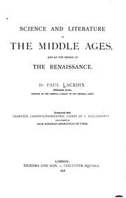 Tapa de Science and Literature in the Middle Ages and the Renaissance