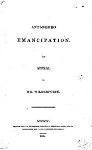 Tapa de Anti-negro Emancipation: An Appeal to Mr. Wilberforce