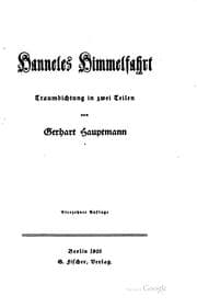 Tapa de Hanneles Himmelfahrt: Traumdichtung in zwei Teilen